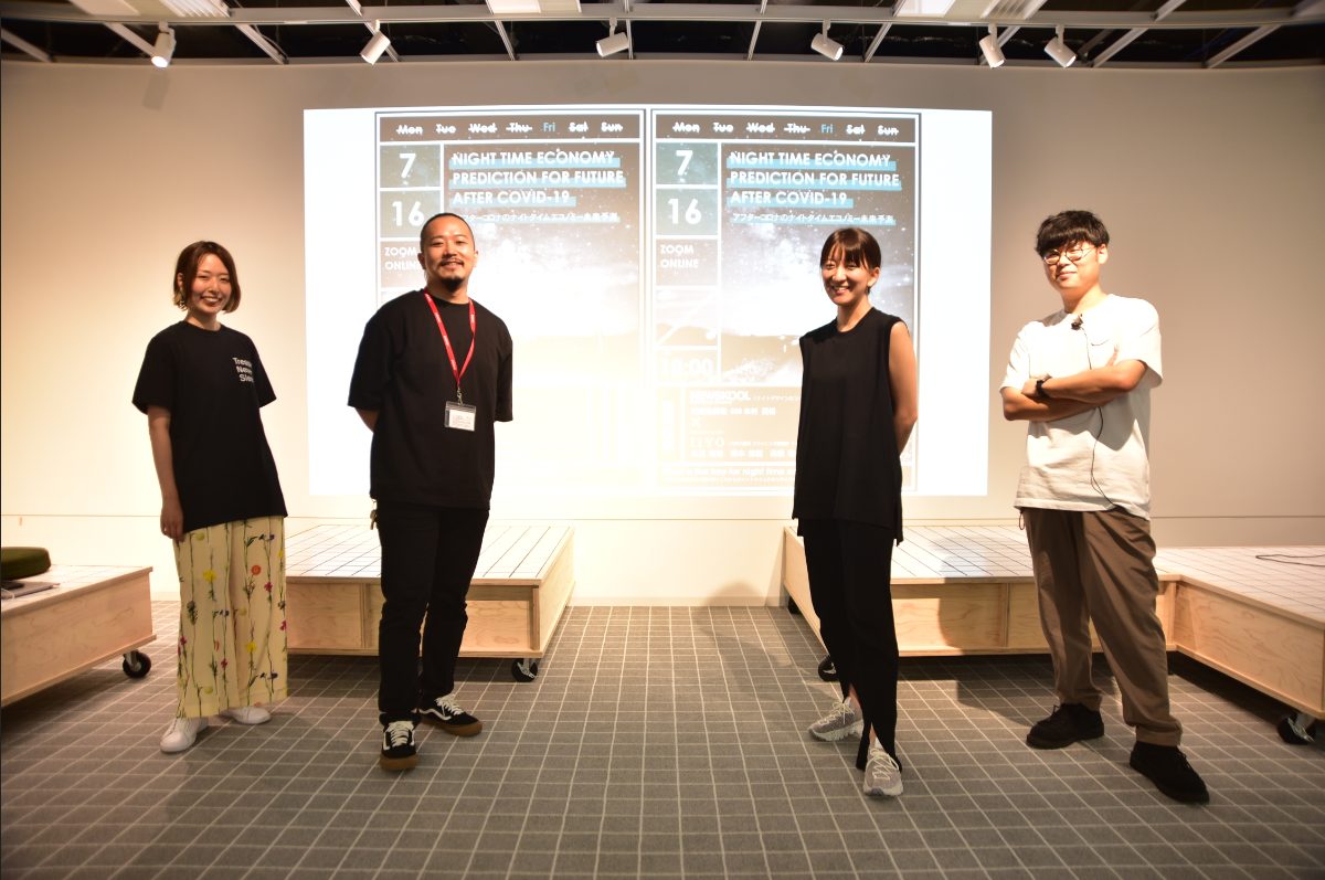 From left: Yuki Takahashi (NOMURA Co., Ltd. /Planner), Akihiro Kimura (NEWSKOOL/Representative Director), Tomoe Naganaga (NOMURA Co., Ltd. /Planner: retired in August 2021), Yumasa Okamoto (NOMURA Co., Ltd. /Planner)