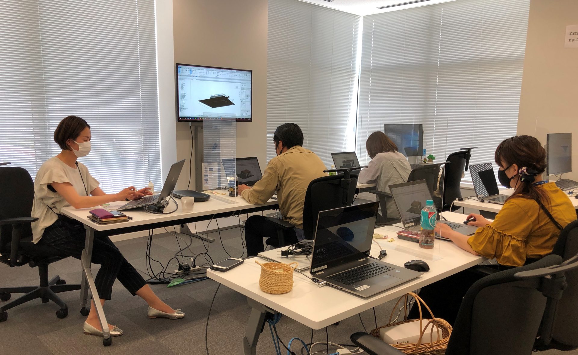 BIMについてのオンサイト教育の様子