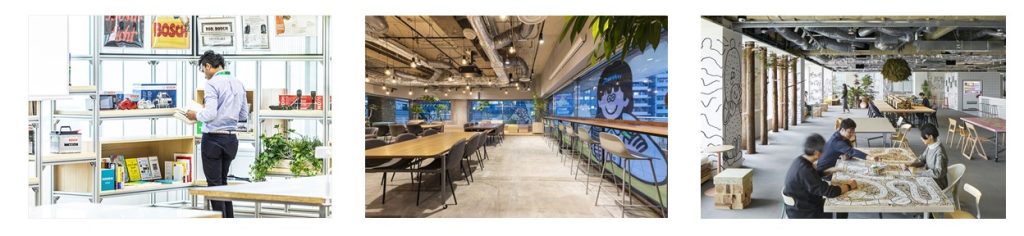 Three examples of “trends in workplace design”