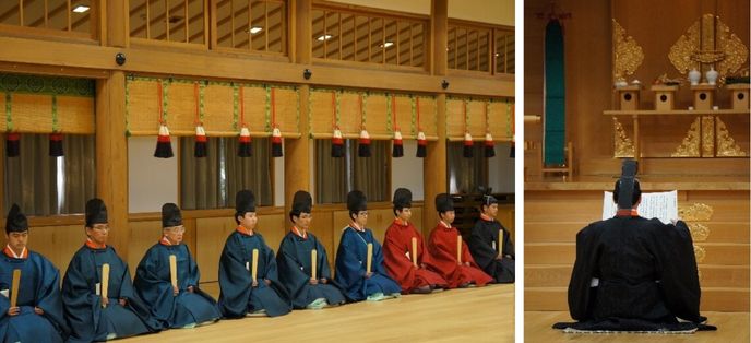 修了奉告祭の様子